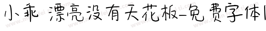 小乖 漂亮没有天花板字体转换